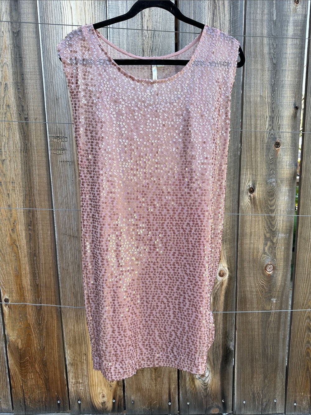 LC Lauren Conrad Blush Pink Sequin Shift Dress